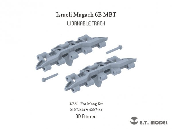 E.T. Model P35-403 Israeli Magach 6B MBT Workable Track For Meng Kit 1/35