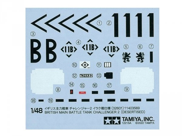 Tamiya 32601 British Main Battle Tank Challenger 2 (Desertised) 1/48