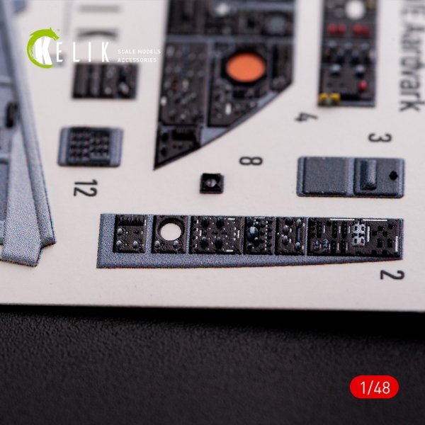 KELIK K48002 F-111 A/E Aardvark interior 3D decals for HobbyBoss kit 1/48
