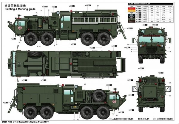 Trumpeter 01067 M1142 HEMTT TFFT (Tactical Fire Fighting Truck) 1/35