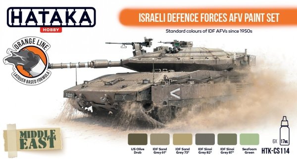 Hataka HTK-CS114 Israeli Defence Forces AFV Paint Set 6x17 ml