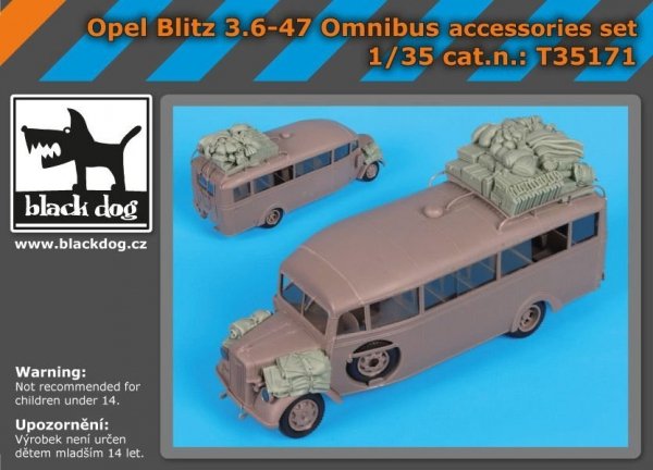 Black Dog T35171 Opel Blitz 3.6-47 Omnibus accessories set 1/35