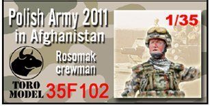 ToRo Model 35F102 PKW Afganistan - Jeden z Rosomaka / Polish Army in Afghanistan - Rosomak crewman one figurine with decals 1/35