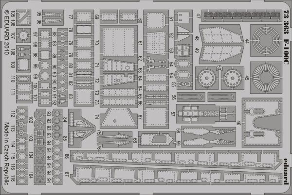 Eduard 73363 F-100C S. A. 1/72 TRUMPETER