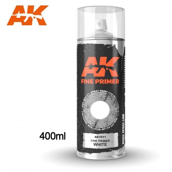AK Interactive AK1011 FINE PRIMER WHITE SPRAY 400ml