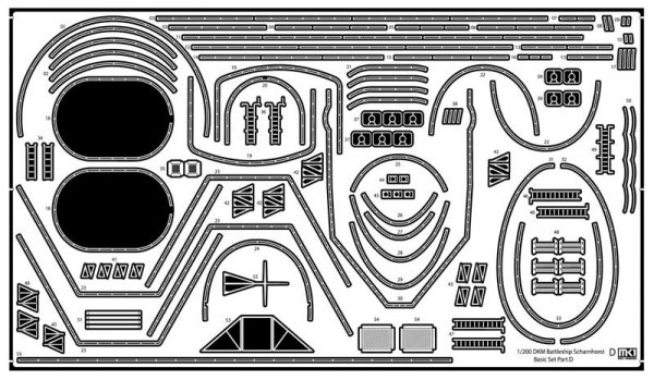 MK1 Design MD-20025 DKM Battleship SCHARNHORST VALUE PACK for Trumpeter 1/200