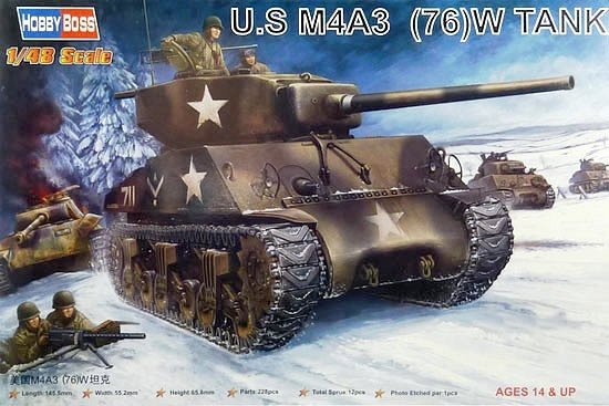 Hobby Boss 84805 U.S M4A3 (76W) TANK (1:48)