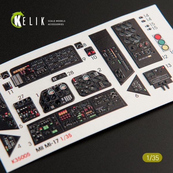 KELIK K35005 MI-17 NATO (BLACK VERSION) INTERIOR 3D DECALS FOR TRUMPETER 1/35