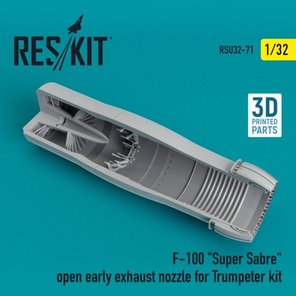 RESKIT RSU32-0071 F-100 &quot;SUPER SABRE&quot; OPEN EARLY EXHAUST NOZZLE FOR TRUMPETER KIT 1/32