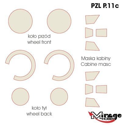 Mirage Hobby 900002 PZL P-11c Samolot myśliwski Pro Kit 1/48