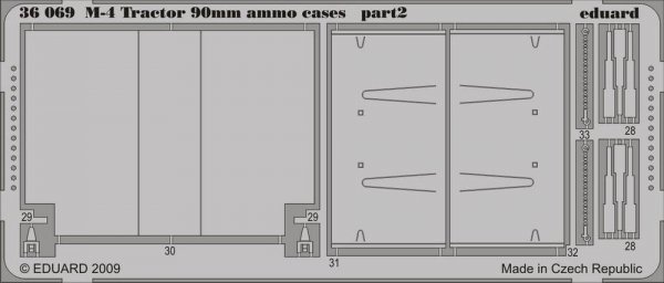 Eduard 36069 M-4 Tractor 90mm ammo cases 1/35 Hobby Boss