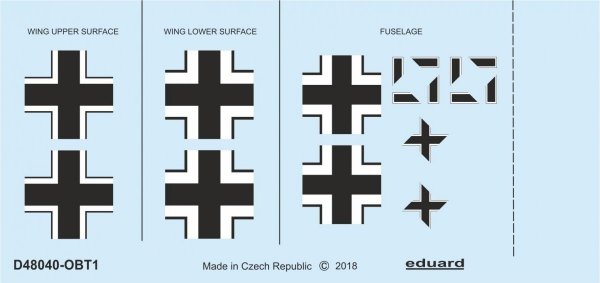 Eduard D48040 Fw 190A-2 national insignia EDUARD 1/48 