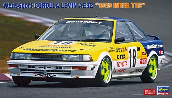 Hasegawa 20531 WedsSport Corolla Levin AE92 &quot;1989 Inter Tec&quot; 1/24