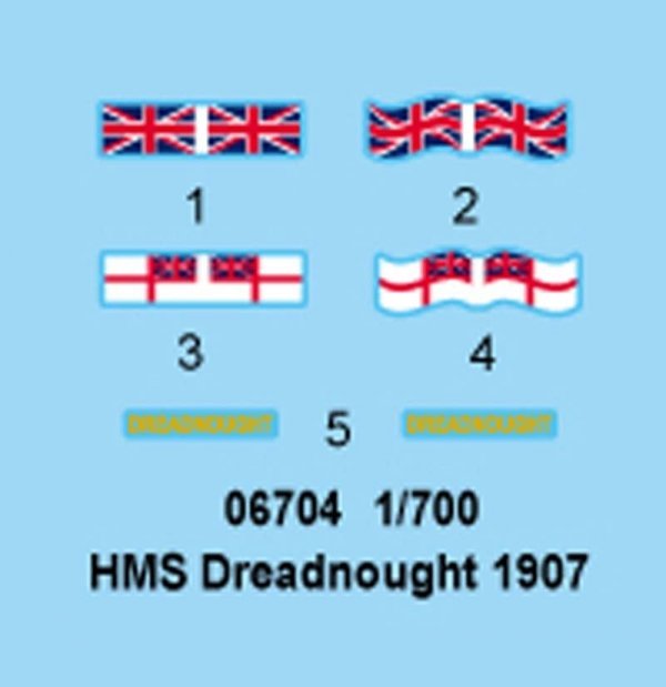 Trumpeter 06704 HMS DeadNought 1907 1/700