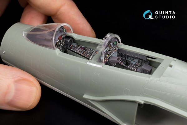 Quinta Studio QDS+48495 F-4D late Phantom II 3D-Printed &amp; coloured Interior on decal paper (Academy) (Small version) (with 3D-printed resin parts) 1/48