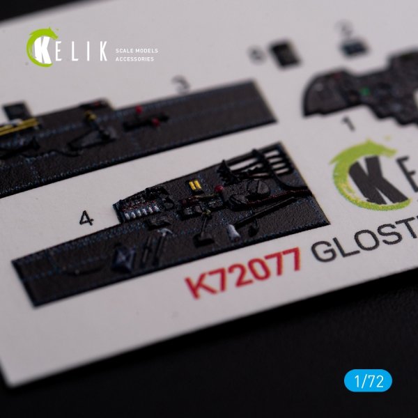 KELIK K72077 Gloster Meteor F.8 interior 3D decals for Airfix kit 1/72