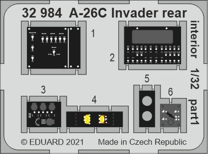 Eduard 32984 A-26C Invader rear interior for HOBBY BOSS 1/32