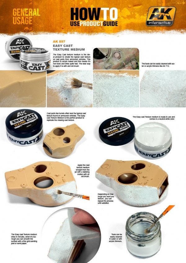 AK Interactive AK897 EASY CAST TEXTURE (75ml)