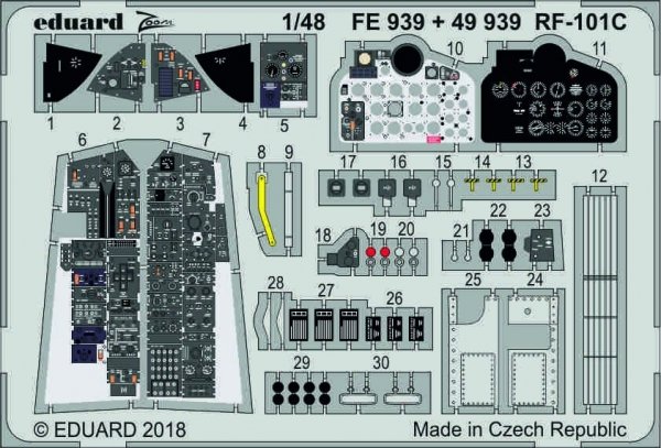 Eduard 49939 RF-101C interior 1/48 KITTY HAWK