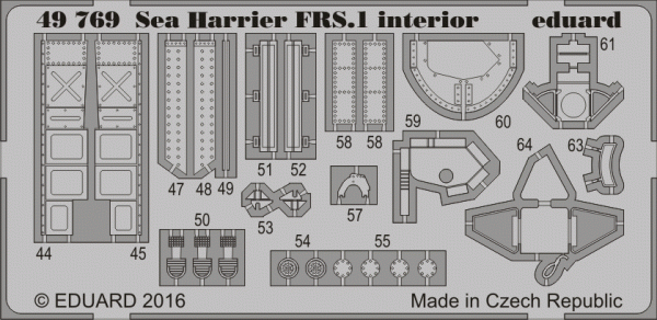 Eduard 49769 Sea Harrier FRS.1 interior KINETIC MODEL 1/48