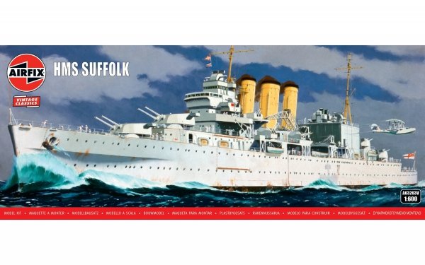 Airfix 03203V HMS Suffolk (Vintage Classics) 1/600