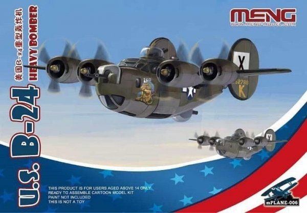 Meng Model mPLANE-006 RU.S. B-24 HEAVY BOMBER (CARTOON MODEL)