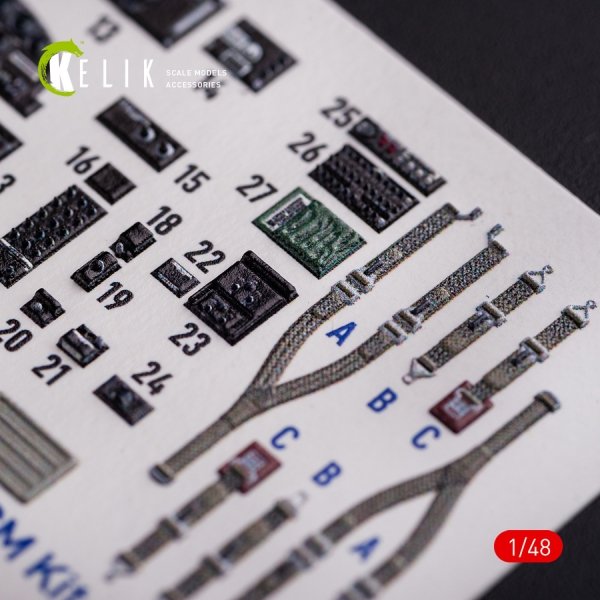 KELIK K48079 O-2A Skymaster interior 3D decals small version for ICM kit 1/48