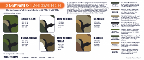 Hataka HTK-CS51 US Army paint set (MERDC camouflage) 8x17ml