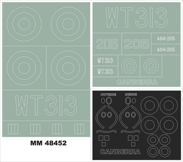 Montex MM48452 CANBERRA B6/B20 AIRFIX 1/48