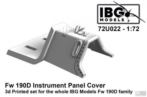 IBG 72U022 Fw190D Instrument Panel Cover 3D printed set for IBG kits 1/72