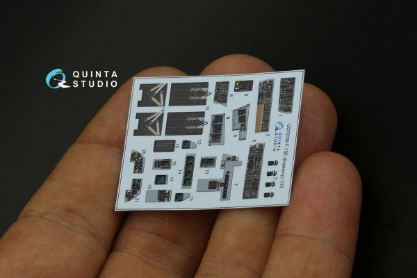 Quinta Studio QD72039 F-15E 3D-Printed &amp; coloured Interior on decal paper (Academy) 1/72