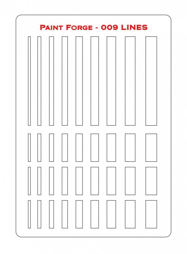 Paint Forge PFST009M STENCIL - LINES