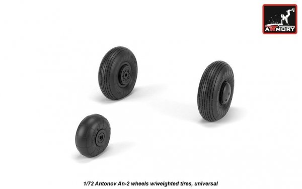 Armory Models AW72057 Antonov An-2/An-3 Colt wheels w/ weighted tires 1/72