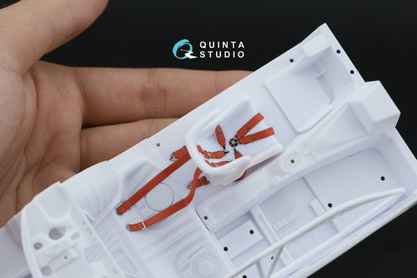 Quinta Studio QR+24002 Sabelt 2inch seat belt harness, red (With metal buckles) (all kits) 1/24