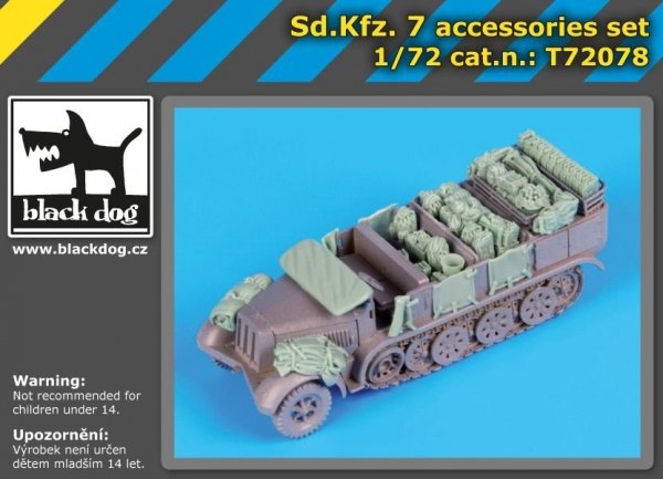 Black Dog T72078 Sd.Kfz 7 accessories set for Revell 1/72