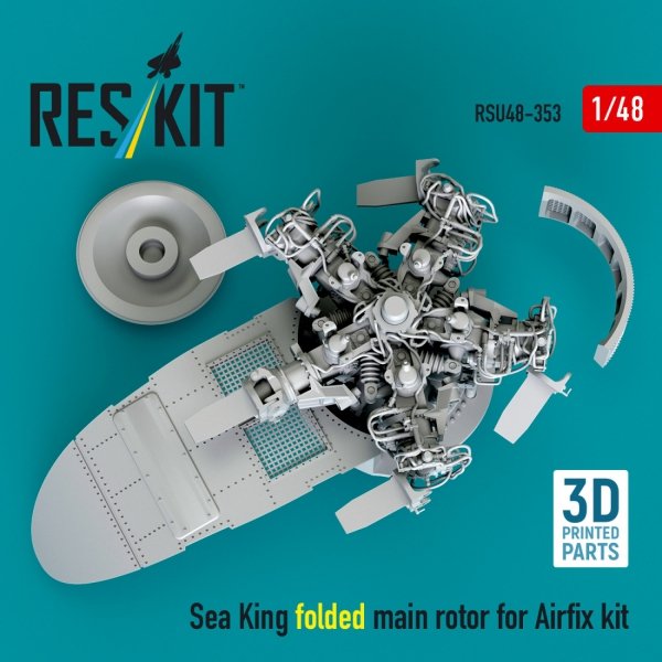 RESKIT RSU48-0353 Sea King folded main rotor for Airfix kit (3D printed) (1/48)