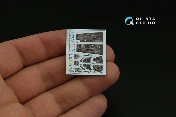 Quinta Studio QD48388 F-16A MLU 3D-Printed &amp; coloured Interior on decal paper (Kinetic) 1/48
