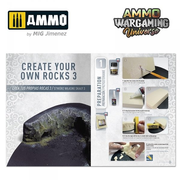 Ammo of Mig 6930 AMMO WARGAMING UNIVERSE Book 11 – Create your own Rocks (English, Castellano, Polski)