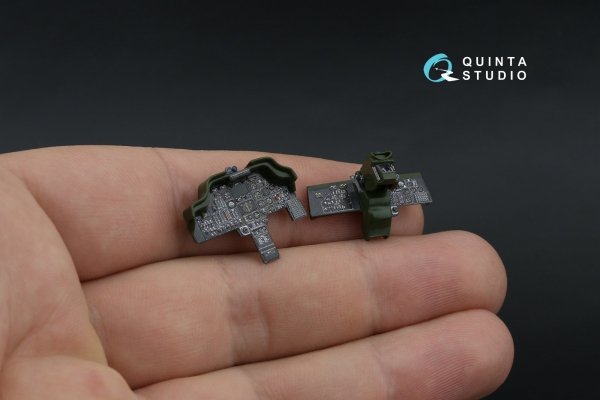 Quinta Studio QDS-48572 AH-64A 3D-Printed &amp; coloured Interior on decal paper (Academy/Modelist) (small version) 1/48