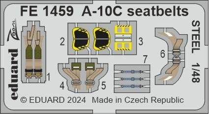 Eduard FE1459 A-10C seatbelts STEEL GREAT WALL HOBBY 1/48