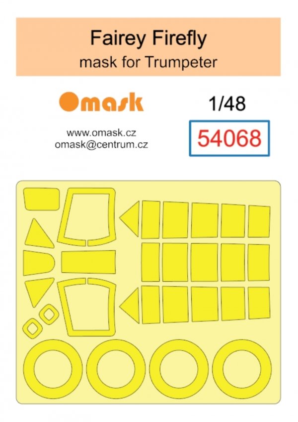 Omask 54068 Fairey Firefly mask (for Trumpeter) 1/48