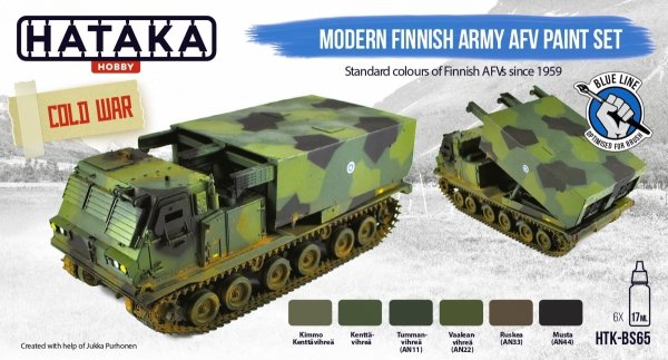 Hataka HTK-BS65 Modern Finnish Army AFV Paint Set 6x17ml