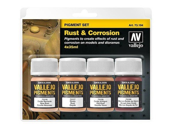 Vallejo 73194 Pigment Set Rust &amp; Corrosion 4x35ml