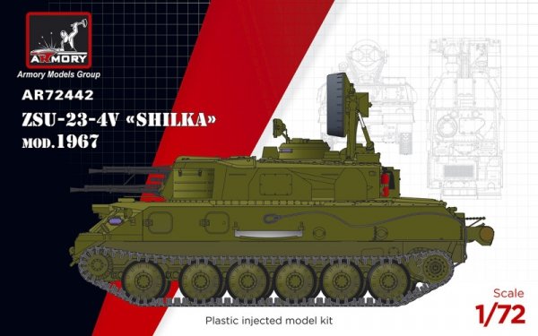 Armory Models 72442 ZSU-23-4V "Shilka" mod.1967, Soviet SPAAG 1/72
