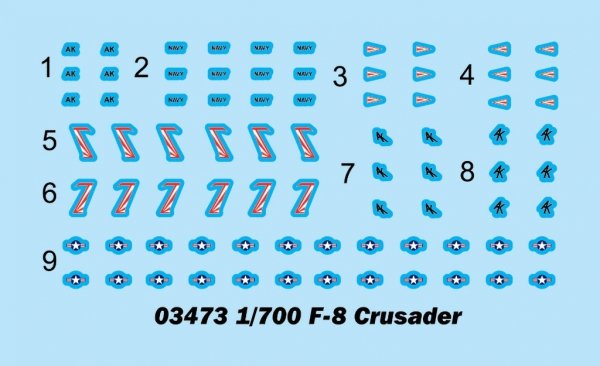 Trumpeter 03473 F-8 Crusader 1/700