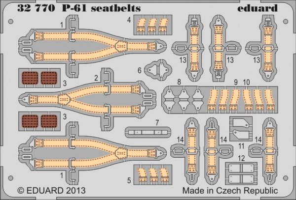 Eduard 32770 P-61 seatbelts 1/32 Hobby Boss