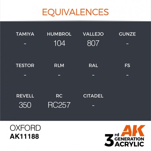AK Interactive AK11188 OXFORD – STANDARD 17ml