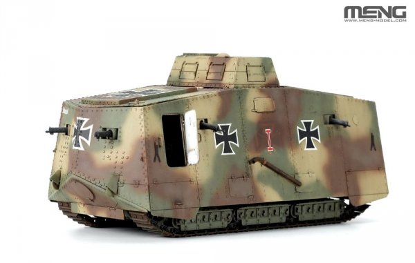Meng Model TS-017s German A7V Tank (Krupp) &amp; Engine Limited Edition 1/35