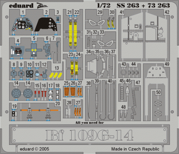 Eduard SS263 Bf 109G-14 1/72 ACADEMY MINICRAFT