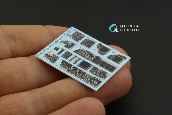 Quinta Studio QDS-32110 F/A-18A 3D-Printed &amp; coloured Interior on decal paper (Academy) (Small version) 1/32